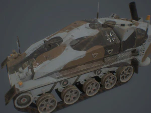 wiesel 2 sp mortar 120mm 3D Model