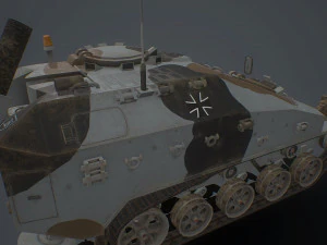 wiesel 2 sp mortar 120mm 3D Model