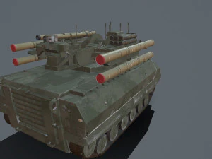 Uran 9 robot 3D Model