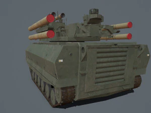 Uran 9 robot 3D Model