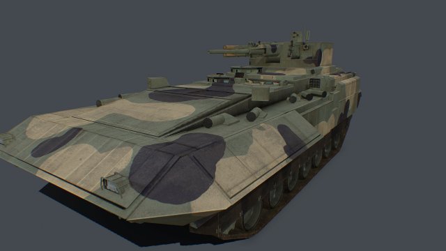 t-15 barbaris pack two turrets new 57mm cannon and 30mm Modello 3D .c4d .max .obj .3ds .fbx .stl .blend 