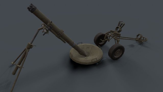 2s12 sani 120mm mortar Modelo 3D .c4d .max .obj .3ds .fbx .stl .blend 