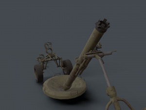 2s12 sani 120mm mortar Modelo 3D