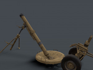 2s12 sani 120mm mortar Modelo 3D