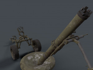 2s12 sani 120mm mortar Modelo 3D
