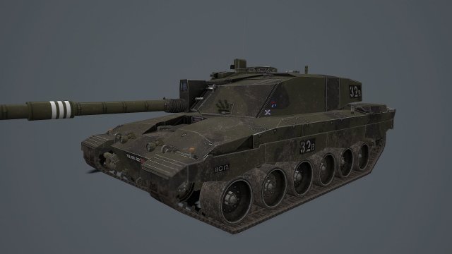 challenger 2 3D Model .c4d .max .obj .3ds .fbx .stl .blend 