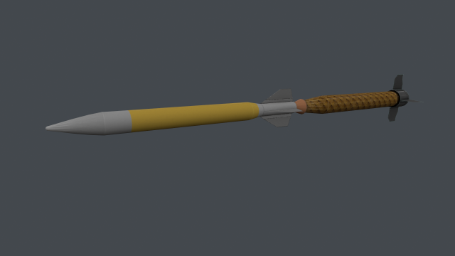 hermes a missile Modelo 3D .c4d .max .obj .3ds .fbx .stl .blend 