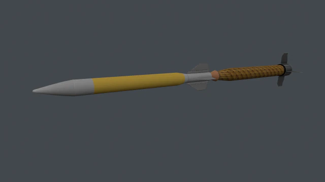 hermes a missile 3D Model .c4d .max .obj .3ds .fbx .stl .blend