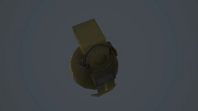 l109a1 hand grenade 3D Model .c4d .max .obj .3ds .fbx .stl .blend