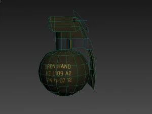 l109a1 hand grenade 3D Model