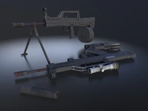 qbz 95 qbb95 qbz95b pack low-poly 3D Model