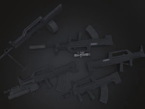 qbz 95 qbb95 qbz95b pack low-poly 3D Model