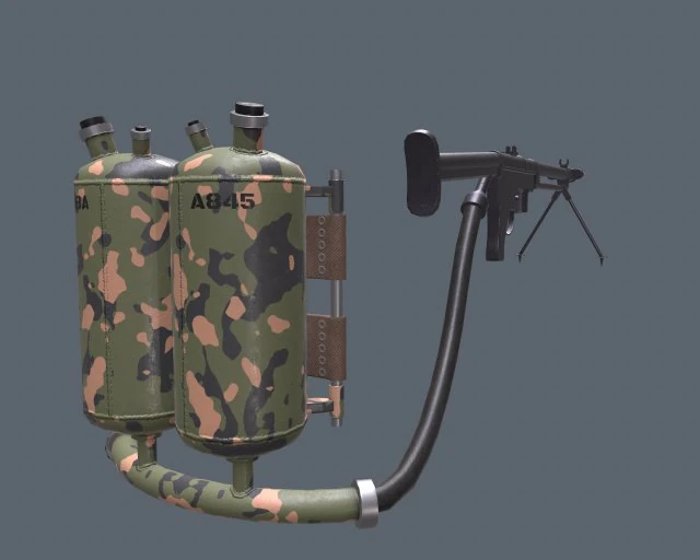 type-02c chinese flamethrower 3D Model .c4d .max .obj .3ds .fbx .stl .blend 