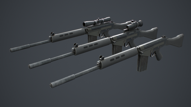 fn fal pack 3D Модель .c4d .max .obj .3ds .fbx .stl .blend 