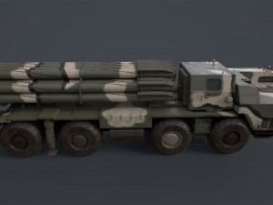 Bm 30 tornado-s and bm30 smerch 958 Model 3D