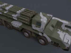 Bm 30 tornado-s and bm30 smerch 958 Model 3D