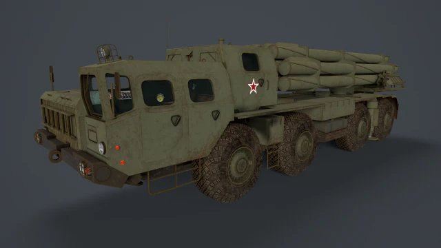 Bm 30 tornado-s e bm30 smerch 958 Modello 3D .c4d .max .obj .3ds .fbx .stl .blend 