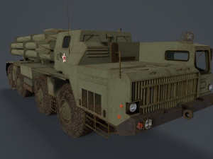 Bm 30 tornado-s and bm30 smerch 958 Model 3D