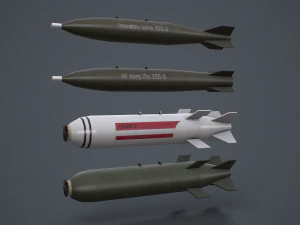 中国航空炸弹包低聚 3D 模型