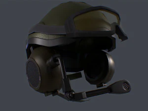 afv-400 İngiliz tank mürettebatı kaskı 3D Model