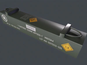 Патрони ящика танка 120 мм 3D Модель