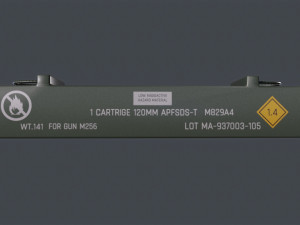 Ammo box tank shell 120mm 3D Model