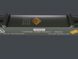 Ammo box tank shell 120mm 3D Model