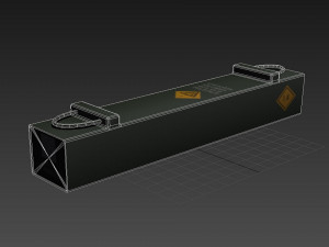 Ammo box tank shell 120mm 3D Model