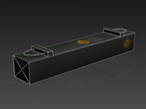 Ammo box tank shell 120mm 3D Model