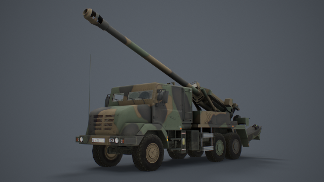 Caesar Artillery 3D Model .c4d .max .obj .3ds .fbx .stl .blend 