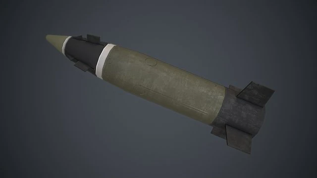 Katana Shell 155mm 3D Model .c4d .max .obj .3ds .fbx .stl .blend 