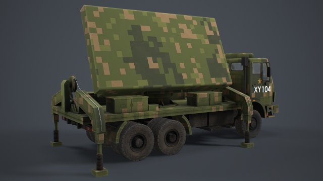 LLQ305A Radar TYPE305A 3D-Modell .c4d .max .obj .3ds .fbx .stl .blend 