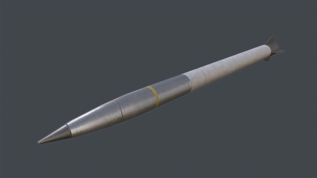 GMRLS-ER missile 3D Model .c4d .max .obj .3ds .fbx .stl .blend 