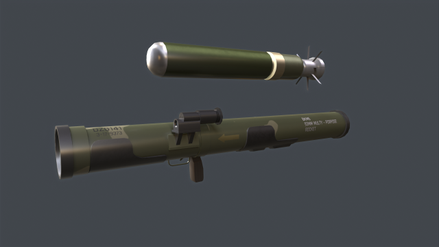 DZG-141 China thermobaric launcher 3D 모델 .c4d .max .obj .3ds .fbx .stl .blend 