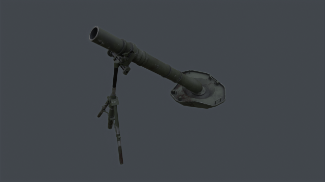 PBP-172 120mm mortar china PLA Modelo 3D .c4d .max .obj .3ds .fbx .stl .blend 