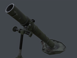 PBP-172 120mm mortar china PLA Modelo 3D
