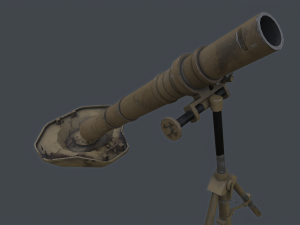 PBP-172 120mm mortar china PLA Modelo 3D