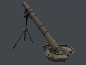 PBP-172 120mm mortar china PLA Modelo 3D