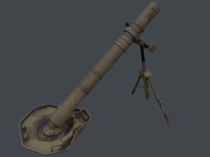 PBP-172 120mm mortar china PLA Modelo 3D