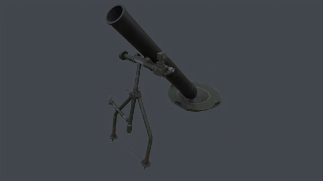 Tampella 120mm 3D Model .c4d .max .obj .3ds .fbx .stl .blend 