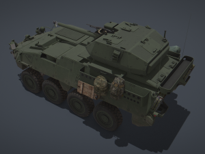 Stryker M1296 Dragoon 3D Модель