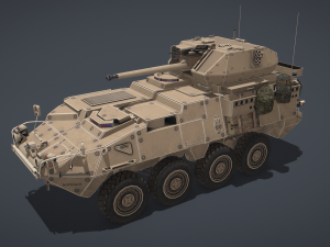 Stryker M1296 Dragoon 3D Модель