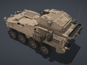 Stryker M1296 Dragoon 3D Модель