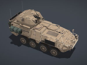 Stryker M1296 Dragoon 3D Модель