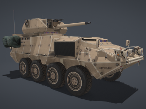 Stryker M1296 Dragoon 3D Модель
