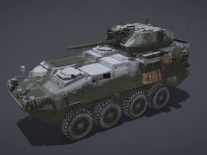 Stryker M1296 Dragoon 3D Модель