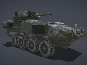 Stryker M1296 Dragoon 3D Модель