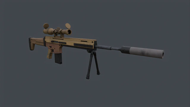 FN SCAR H-PR 3D Model .c4d .max .obj .3ds .fbx .stl .blend 