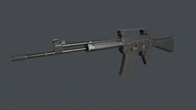 Beretta AR70 90 3D Model .c4d .max .obj .3ds .fbx .stl .blend 