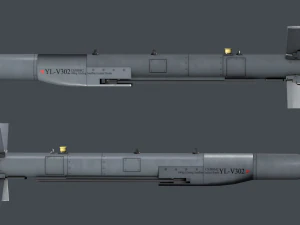 China Aviation Pack Weapon AG-300-M and bOMB CS-BBM2 3D Model